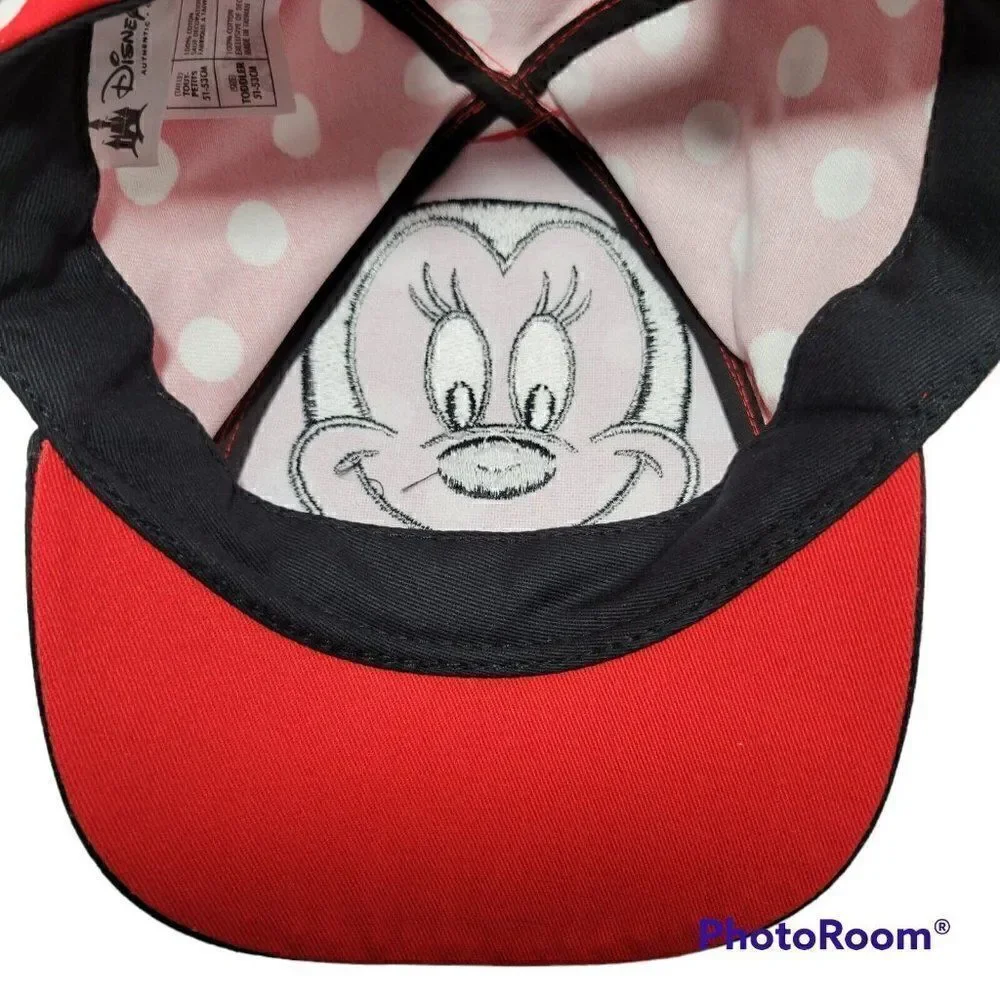 Disney Parks‎ Baseball Hat Toddler Minnie Mouse xoxo Ears Bow Polka Dot Kids Cap